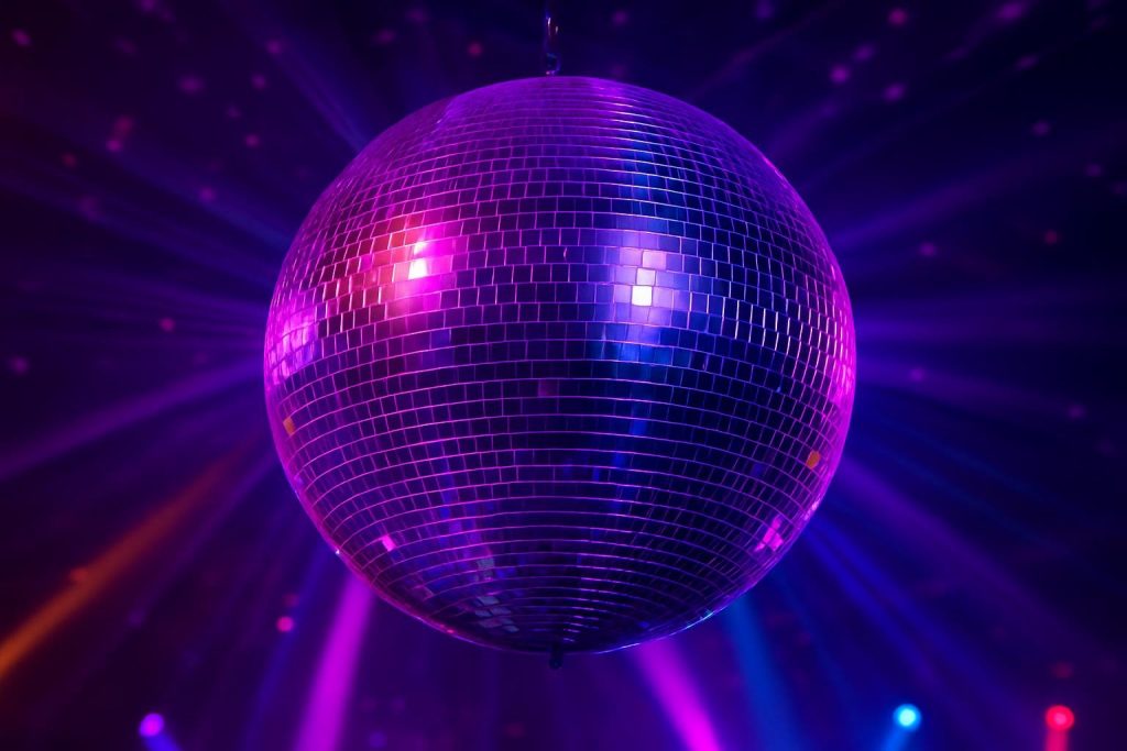 Image a classic disco mirrorball.