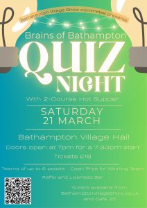 Quiz Night poster containing all the details.
